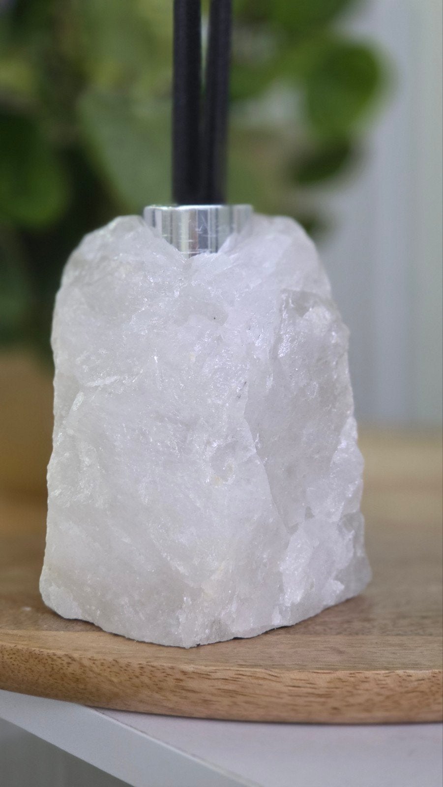 Bergkristal diffuser voor geurstokjes met zilveren dop, Ophalen of Verzenden