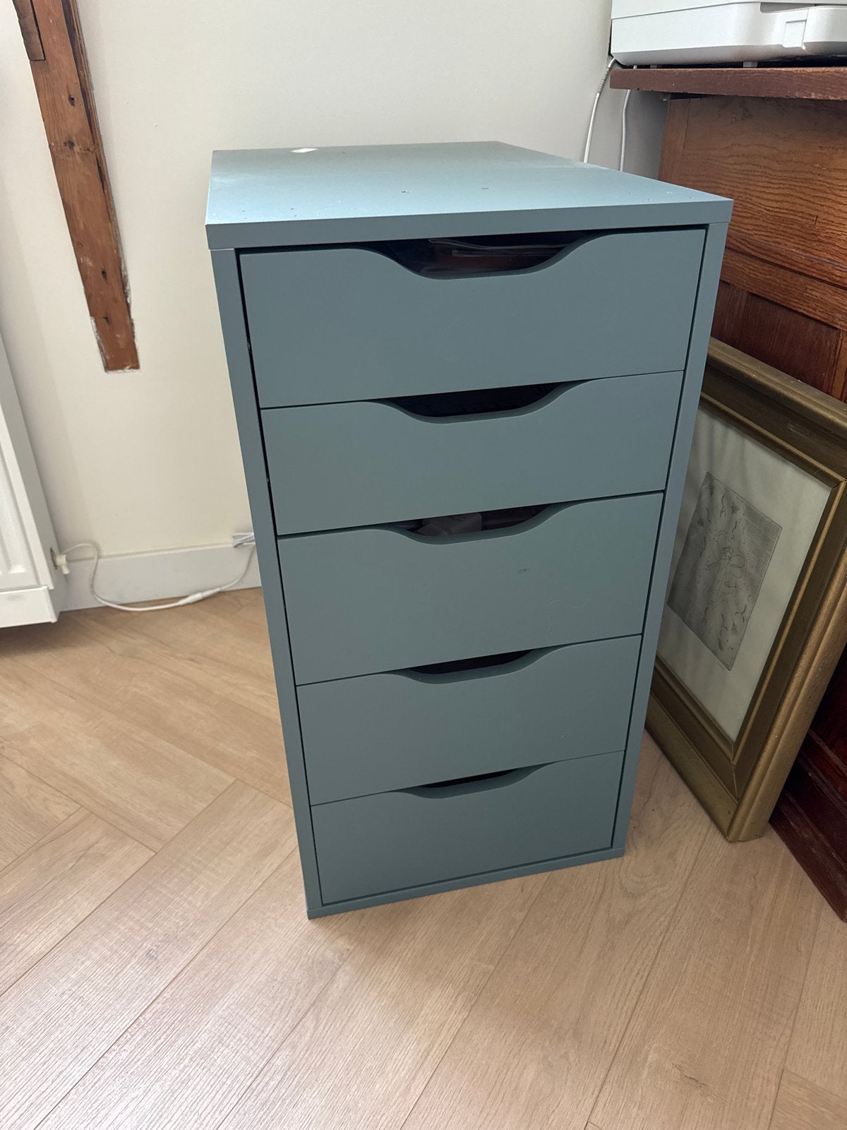Ikea ladeblokje groen - Praktische opberger met 5 laden, Overige materialen, Minder dan 50 cm, Gebruikt, 5 laden of meer
