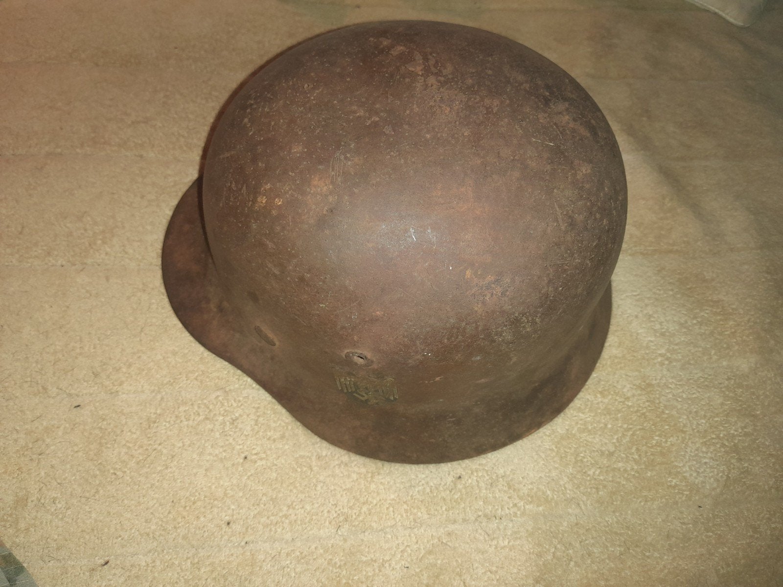 Duitse helm decal ORIGINEEL., Ophalen of Verzenden, Duitsland, Helm of Baret