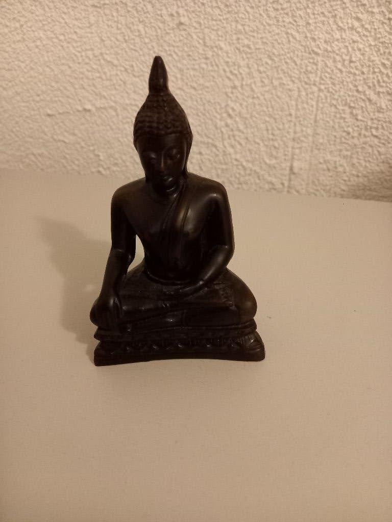 Boeddha   beeldje, Huis en Inrichting, Woonaccessoires | Boeddhabeelden, Ophalen of Verzenden, Zo goed als nieuw, Zwart, 11 cm