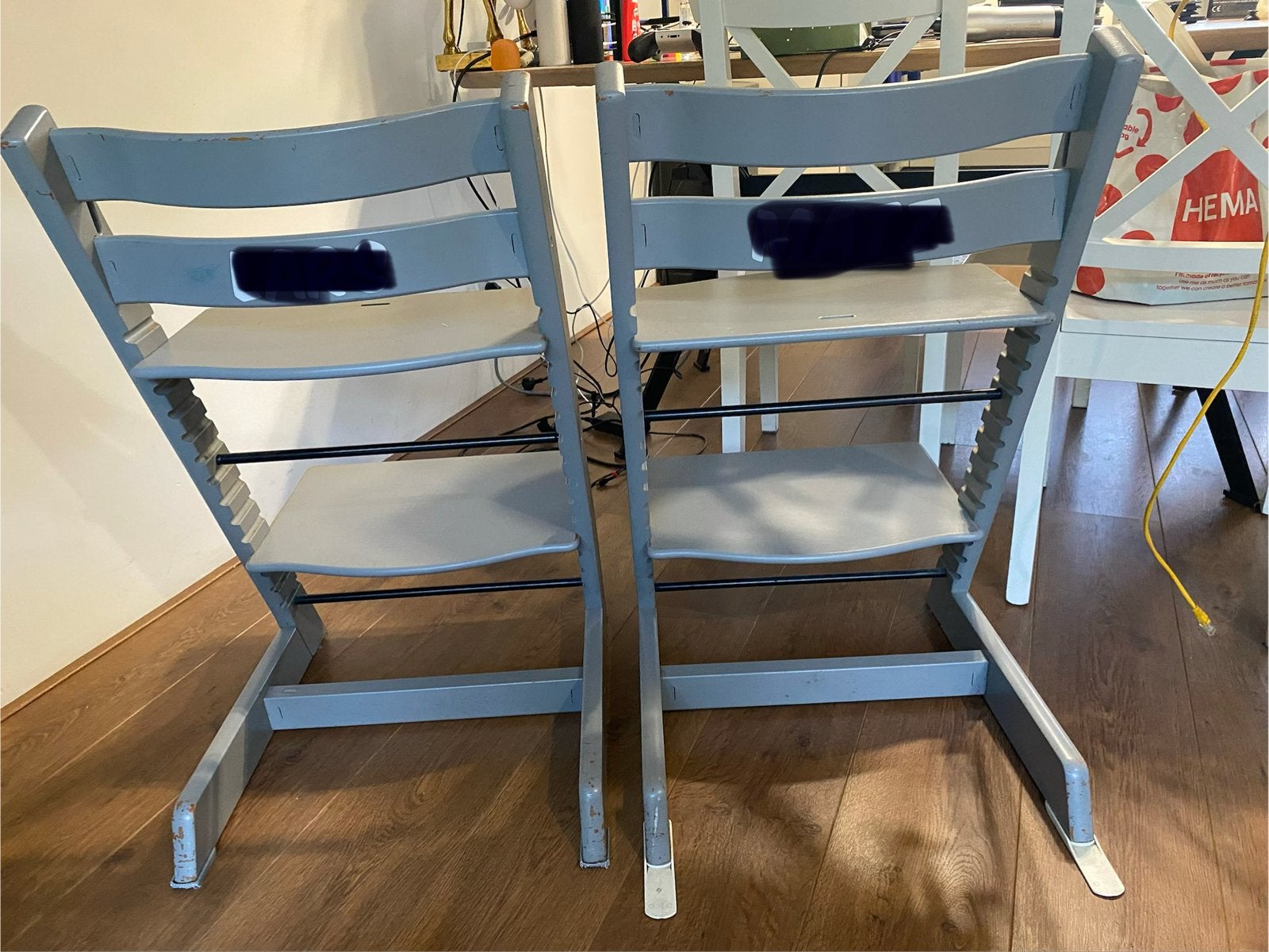 2x stokke tripp trapp, Ophalen, Gebruikt, Meegroeistoel
