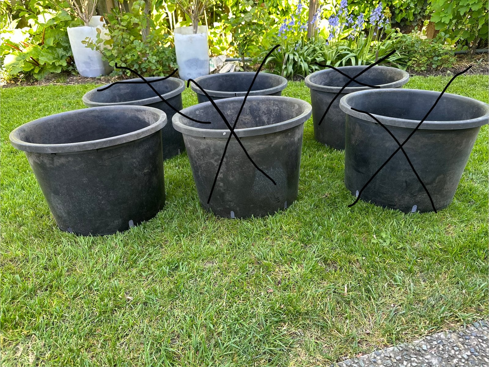 boomkuipen plantenkuipen bloempotten 30L diam 43xH30 cm 1x, Tuin en Terras, Bloempotten, Kunststof, 40 cm of meer, Rond, Ophalen of Verzenden