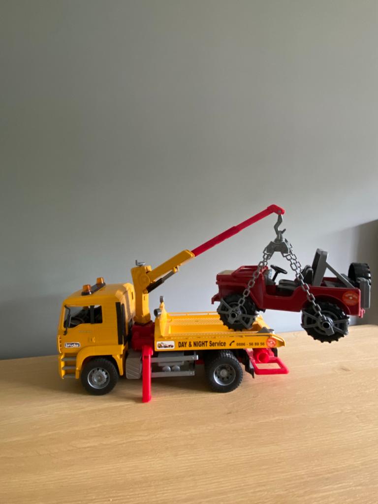 Bruder sleepwagen, Ophalen of Verzenden, Gebruikt