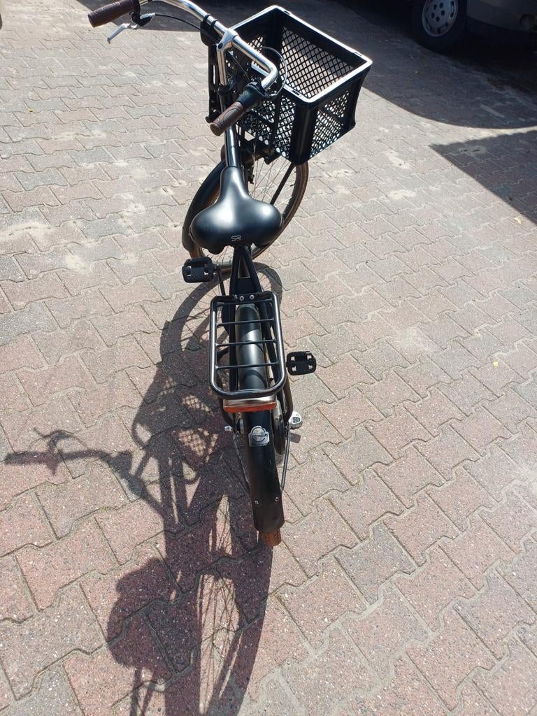 Popal kinderfiets met mandje - Zwart, Ophalen, Gebruikt, 20 inch of meer