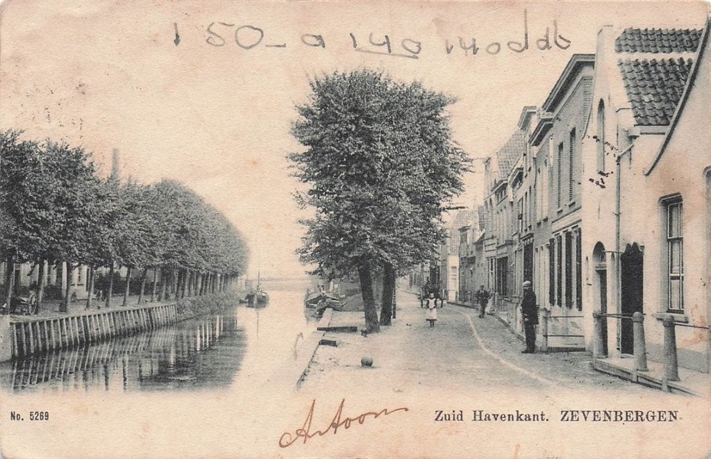 703-314-019 Zuid Havenkant Zevenbergen, Ophalen of Verzenden, Voor 1920, Noord-Brabant