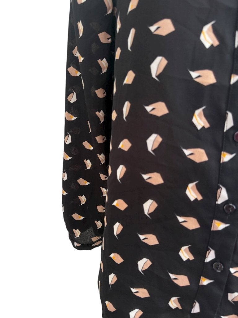 Esqualo blouse S, Maat 38/40 (M), Verzenden, Zwart, Zo goed als nieuw