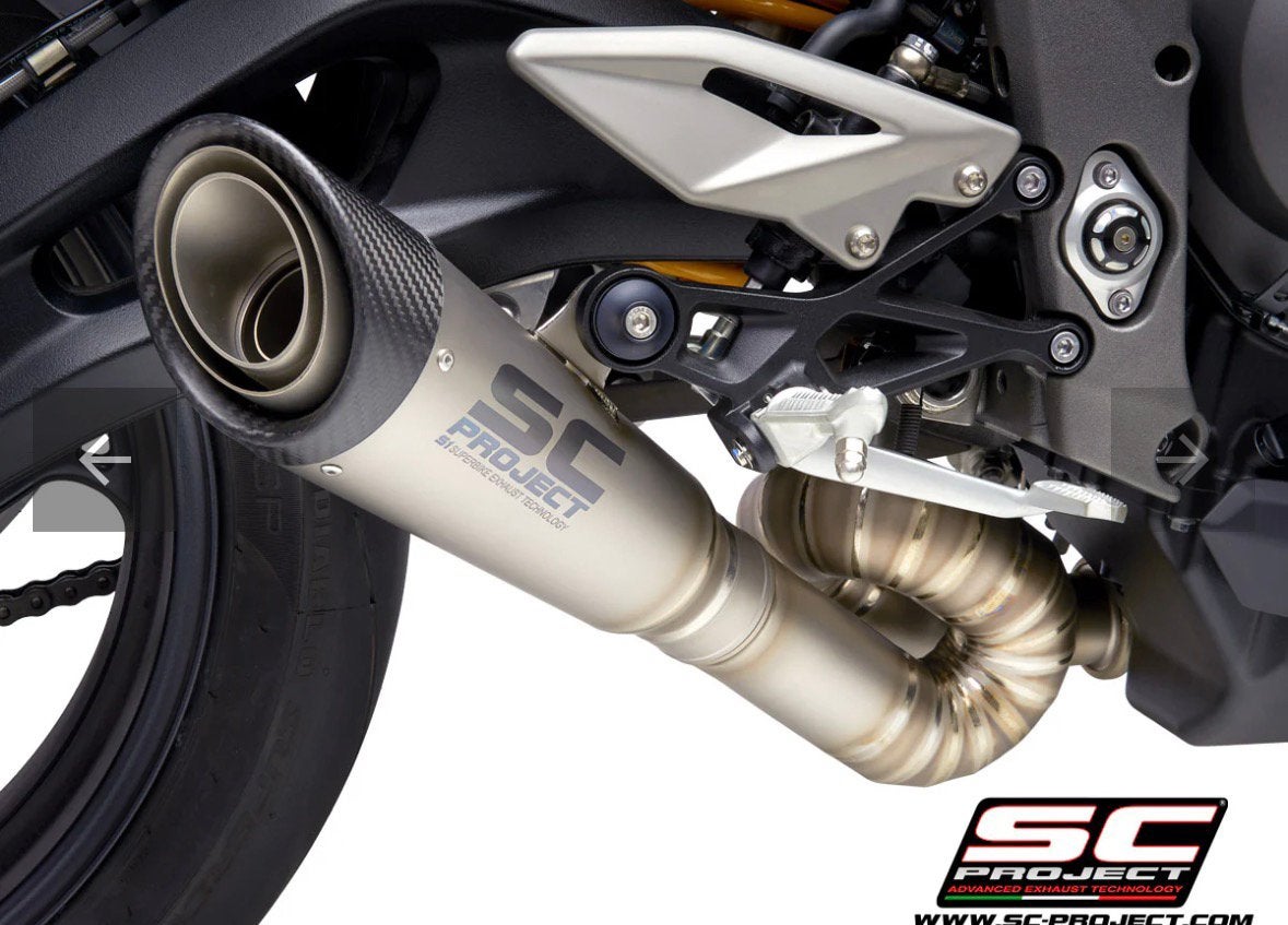 SC project S1 uitlaat Triumph 765, Motoren, Ophalen of Verzenden