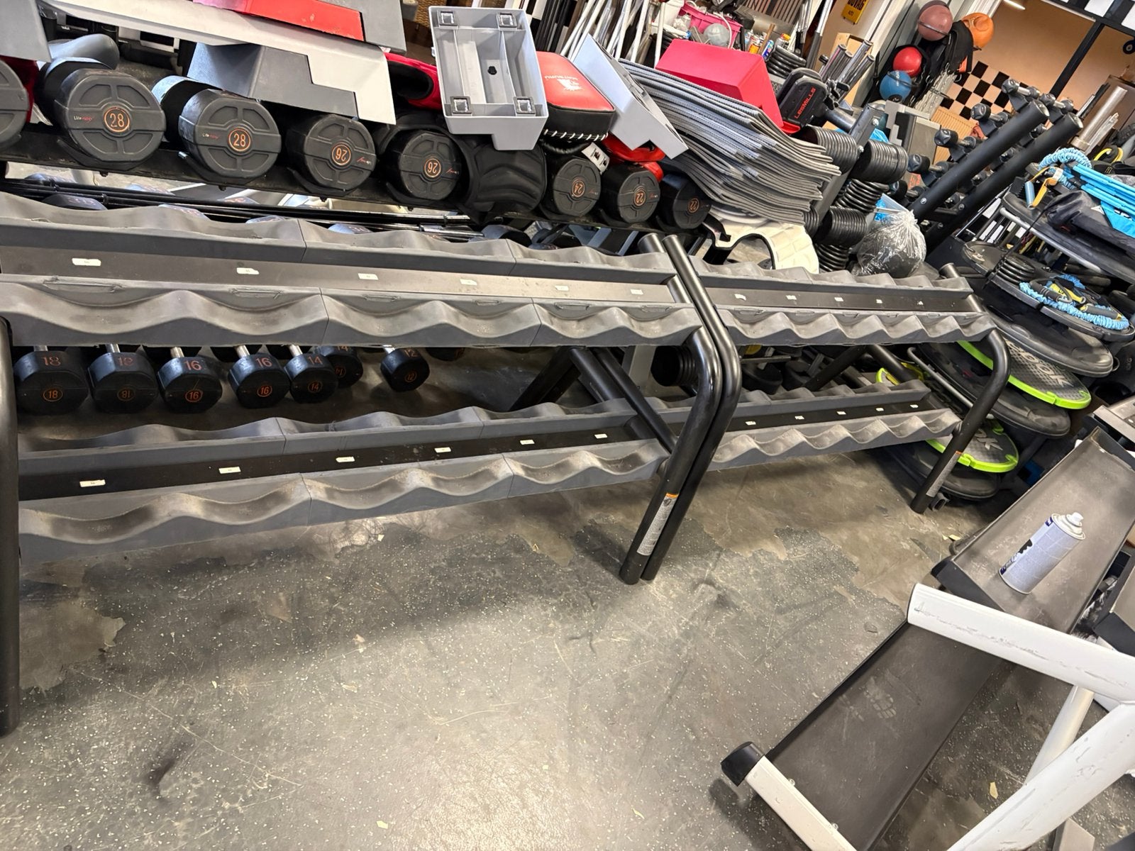 Technogym zwart dumbbell rek ( evt 4 x ), Ophalen, Dumbbell, Rek, Dumbbell