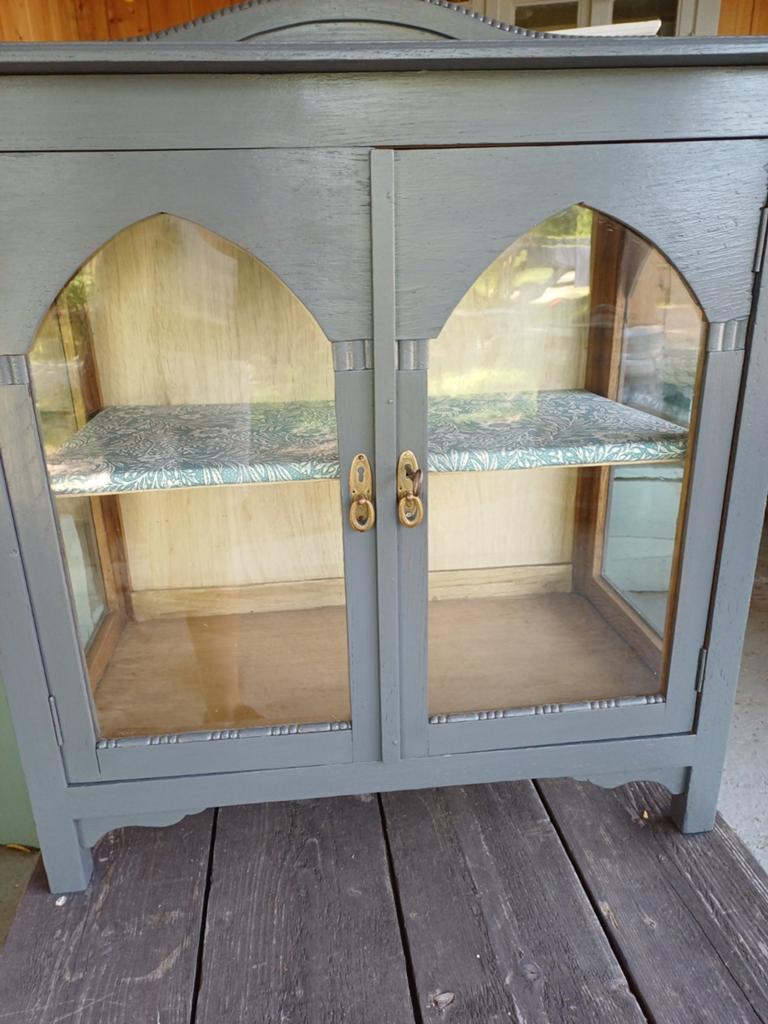 Oud Theekastje/Vitrinekastje, Glas, Minder dan 100 cm, 25 tot 50 cm, 50 tot 100 cm