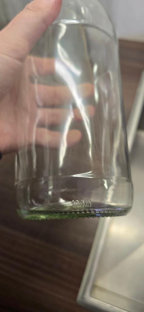 10 Glazen 1 Liter Flessen, Huis en Inrichting, Woonaccessoires | Stolpen, Ophalen, Nieuw