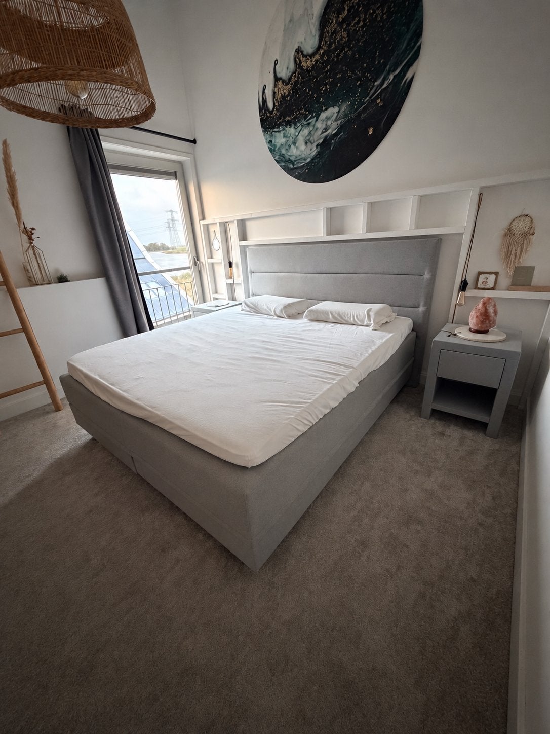 Swiss Sense Boxspring 180x200, Ophalen, Tweepersoons, Zo goed als nieuw, 180 cm