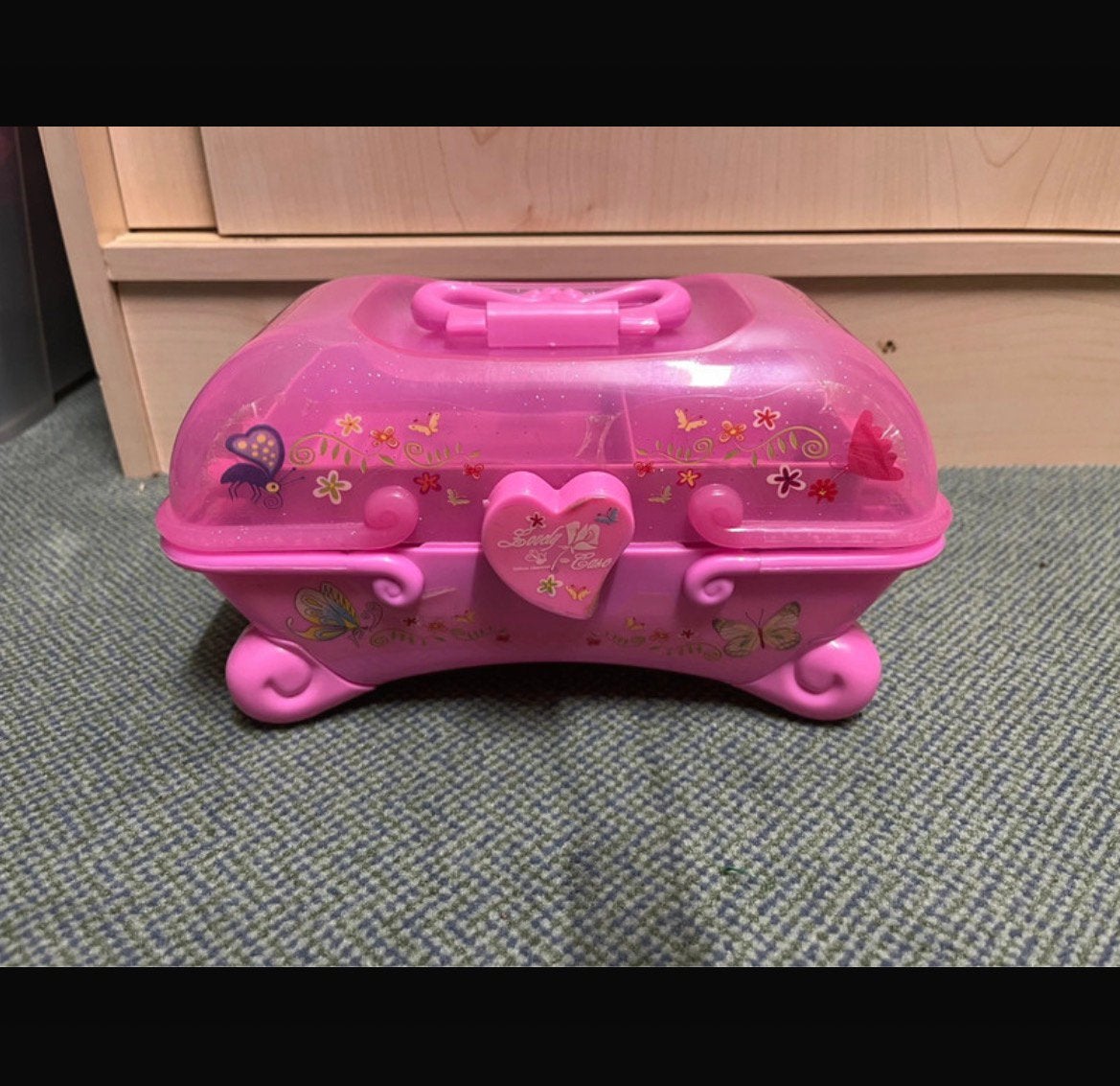 Leuke Roze sieraden /opberg doos kinderen, Ophalen of Verzenden, Zo goed als nieuw