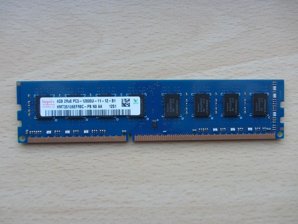 Hynix 4GB PC3-12800 DDR3-1600MHz non-ECC Unbuffered CL11, Computers en Software, RAM geheugen, DDR3, Ophalen of Verzenden, Desktop