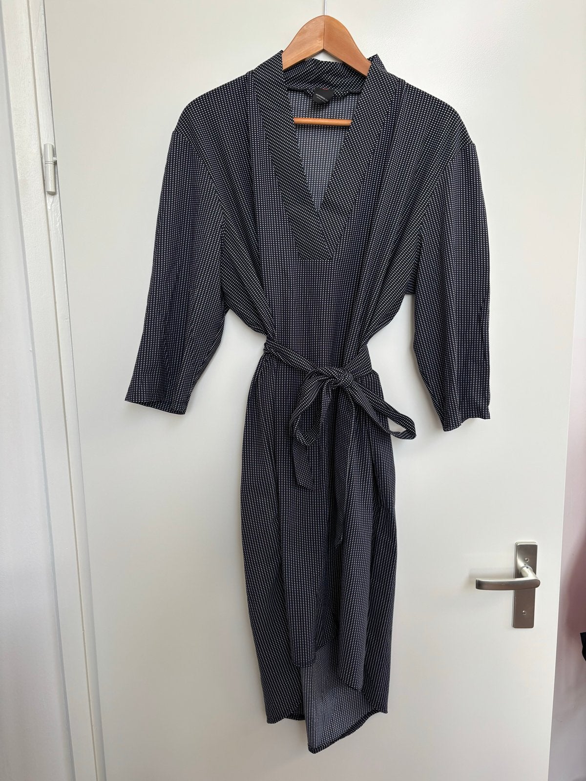 Penn & Ink travelstof kimono jurk mt 42/XL, Zwart, Maat 46/48 (XL) of groter, Ophalen of Verzenden, Zo goed als nieuw