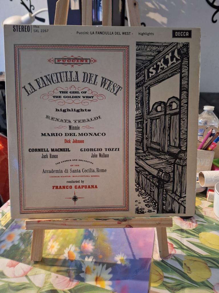 Puccini: La Fanciulla del West - Highlights (LP), Ophalen of Verzenden, Romantiek, Gebruikt, Opera of Operette