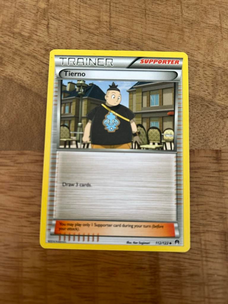 Pokemon Kaart - Tierno Supporter (112/122), Hobby en Vrije tijd, Verzamelkaartspellen | Pokémon, Ophalen of Verzenden, Zo goed als nieuw