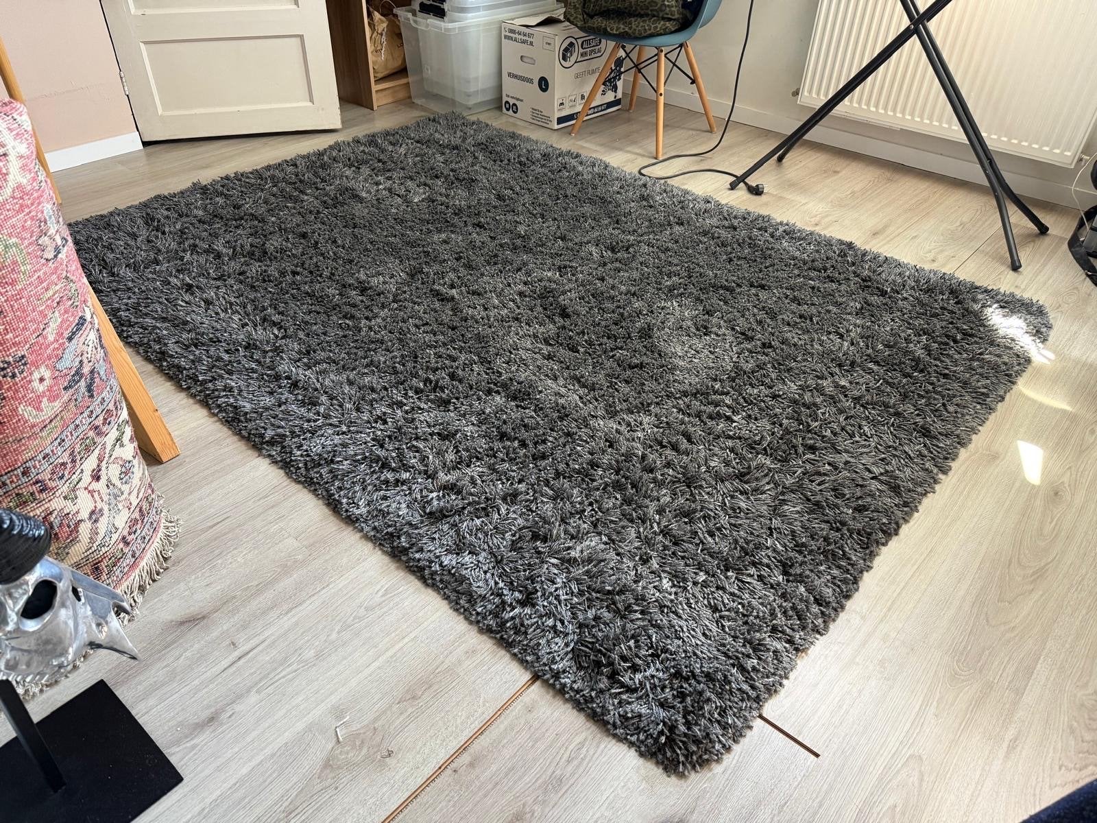 IKEA GÅSER hoogpolig vloerkleed, grijs, 170x240 cm, Ophalen, Gebruikt, 150 tot 200 cm, 200 cm of meer
