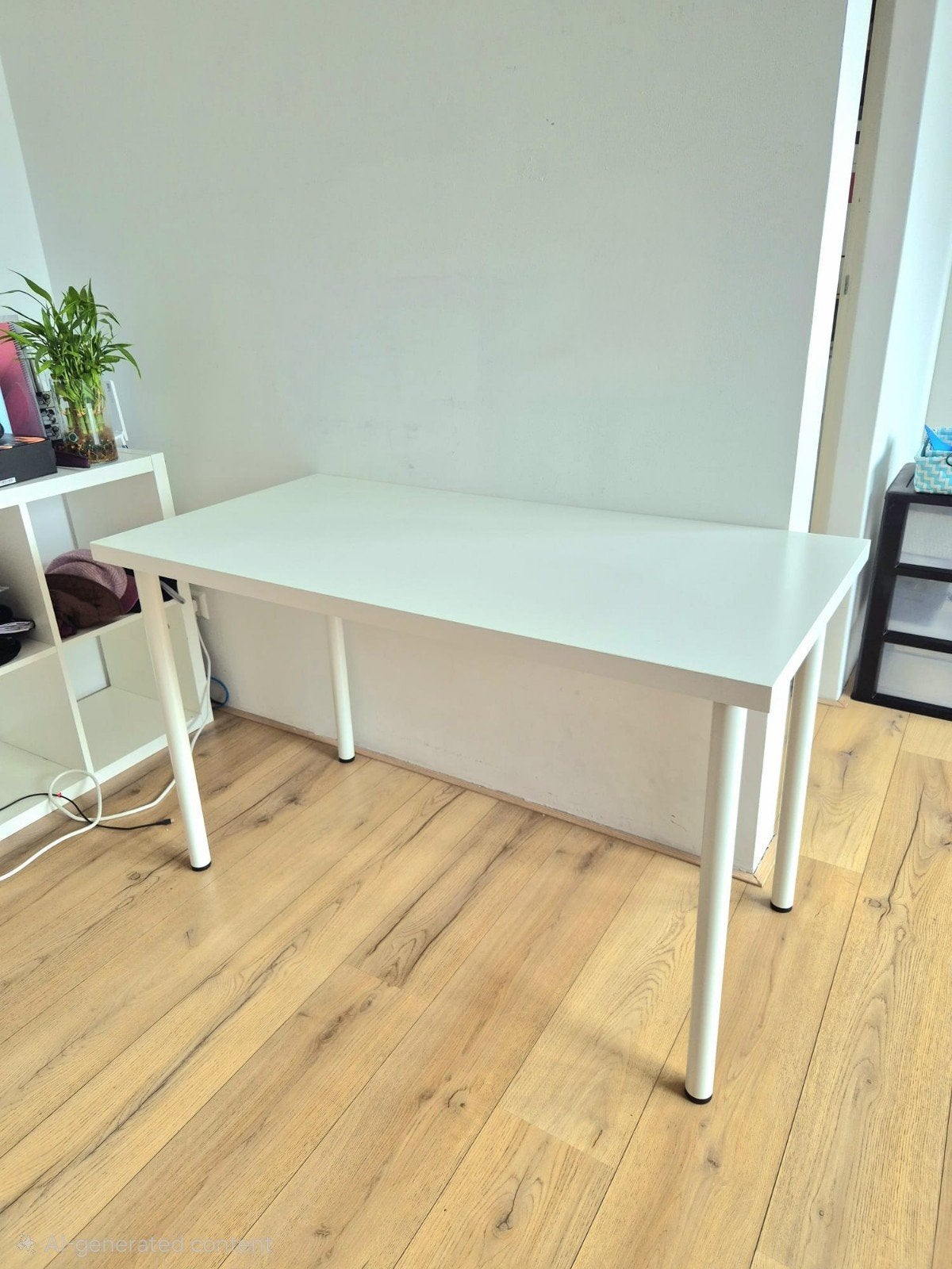 IKEA LINNMON Table / Desk – White – 100×60 cm, Ophalen, Gebruikt, 50 tot 100 cm, 100 tot 150 cm