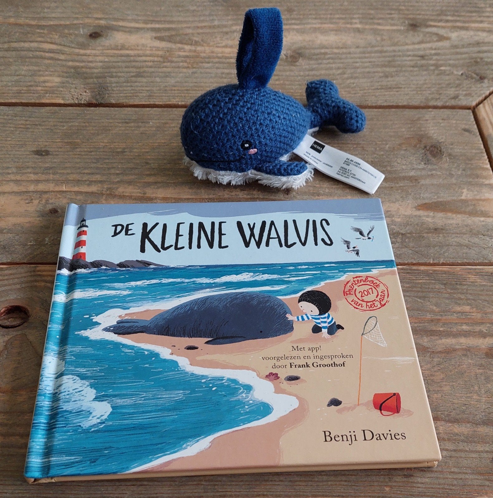 De Kleine Walvis + walvis knuffeltje, Gelezen, Fictie algemeen, Jongen of Meisje, Benji Davies