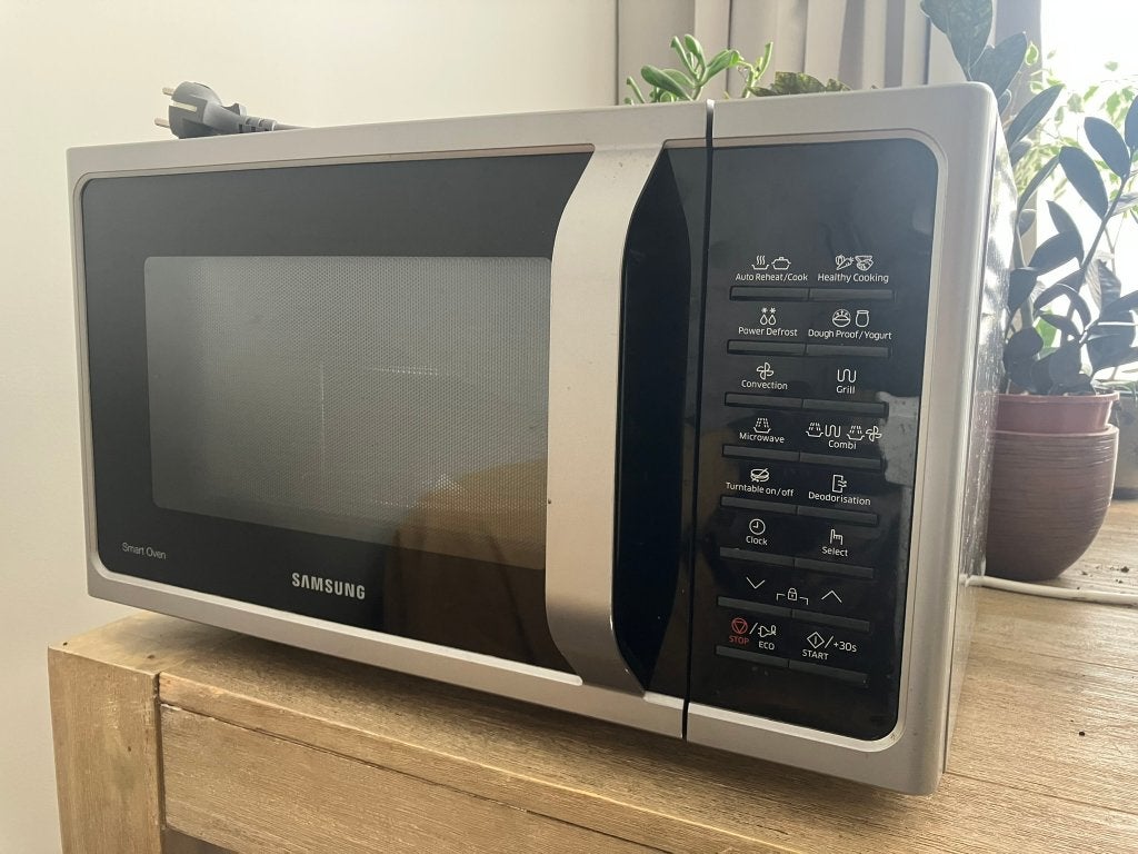 Samsung Combi Magnetron 28L MC28H5015AS, Ophalen, Combimagnetron, Gebruikt, 45 tot 60 cm