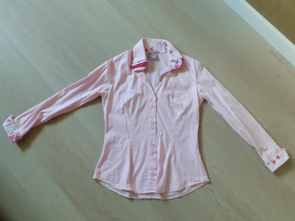 Roze blouse lange mouw maat S zgan, Kleding | Dames, Ophalen of Verzenden, Zo goed als nieuw, Maat 36 (S), Roze