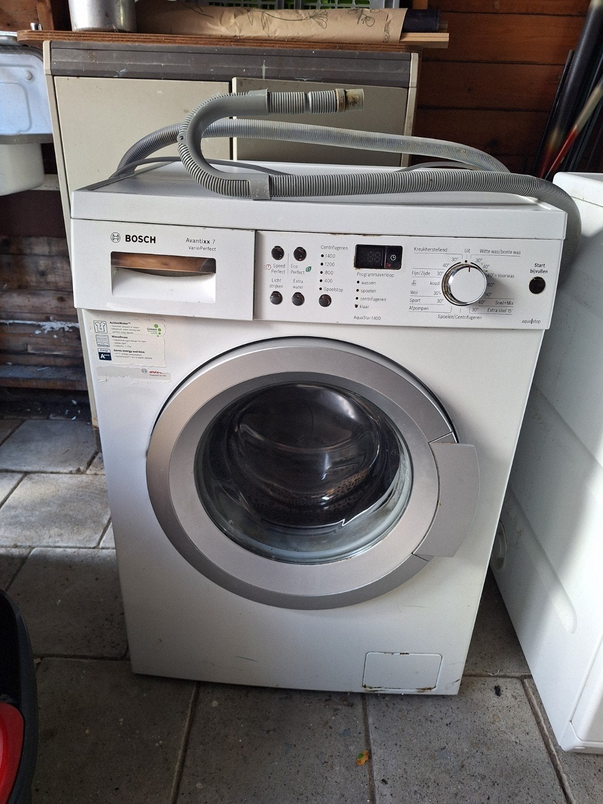Miele T8703 SoftCare System Droger en Bosch Wasmachine