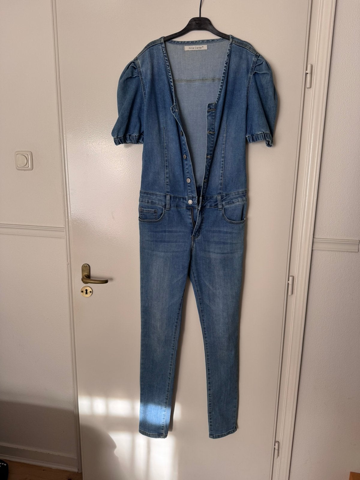Jumpsuit nina carter maat L, Ophalen of Verzenden, Zo goed als nieuw, Maat 38/40 (M), Zwart