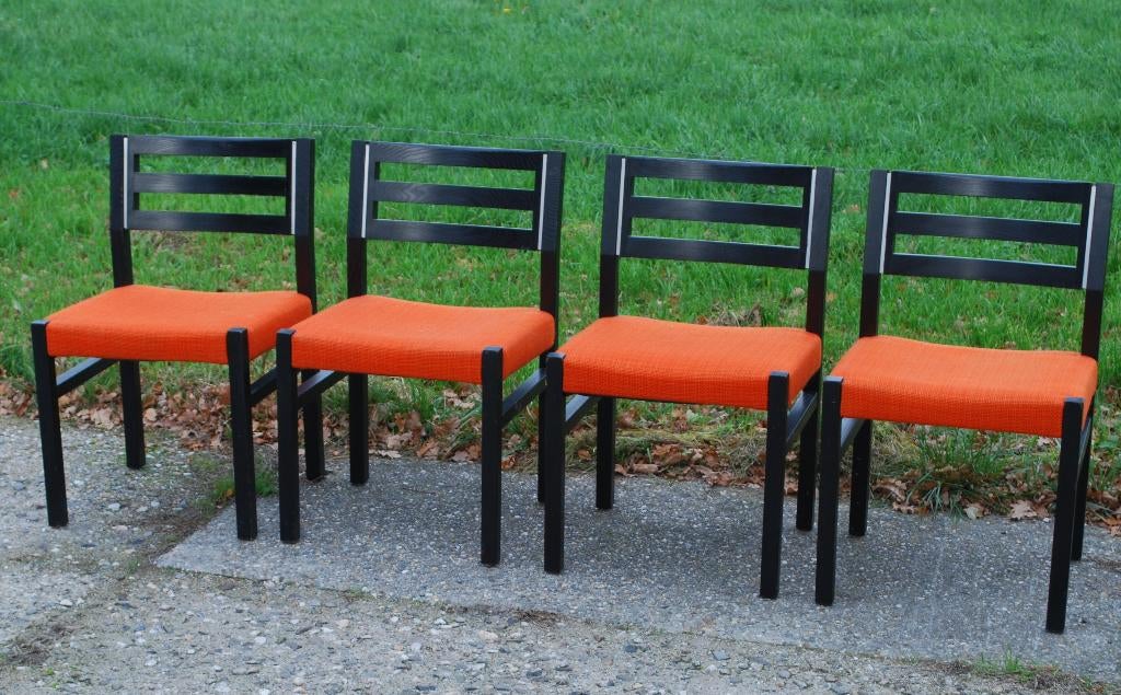 Set van 4 Fristho eetkamerstoelen, Huis en Inrichting, Ophalen, Gebruikt, Overige kleuren, Fristho