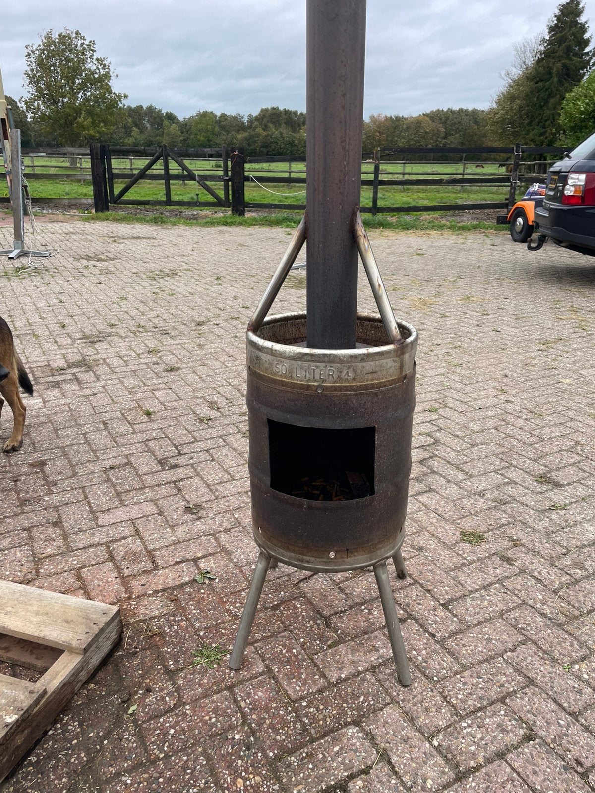 Bierfust kachel rvs, Ophalen, Gebruikt