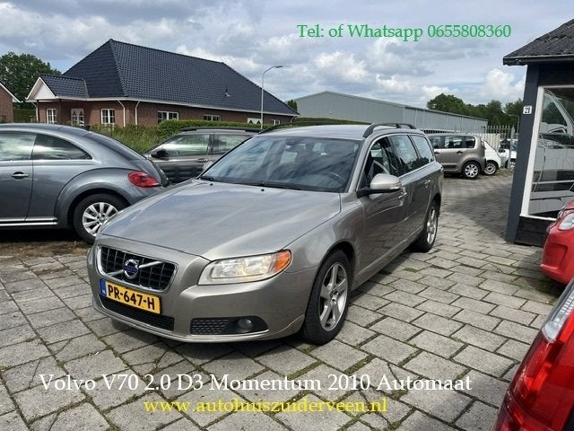Volvo V70 D3 163PK Automaat Momentum (bj 2010), Auto's, Automaat, Euro 5, Gebruikt, Zwart