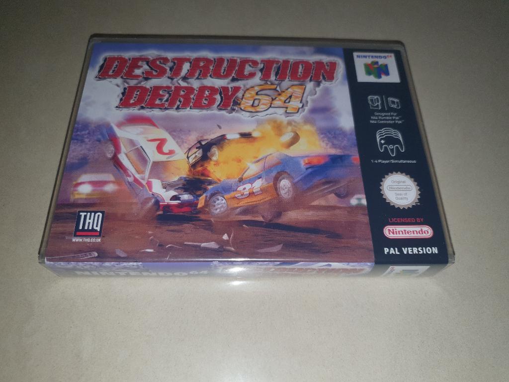 Destruction Derby 64 N64 Game Case, Spelcomputers en Games, Games | Nintendo 64, Verzenden, 1 speler, Racen en Vliegen, Zo goed als nieuw