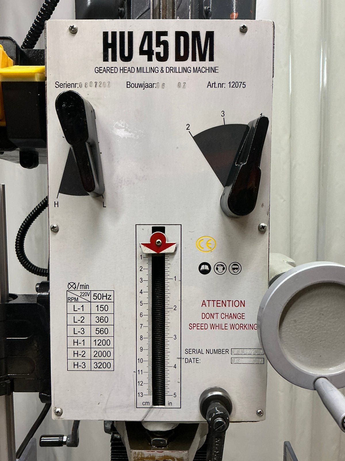 Te koop Huvema Boorfreesmachine 230V, Ophalen, Zo goed als nieuw, Elektrisch, Overige soorten