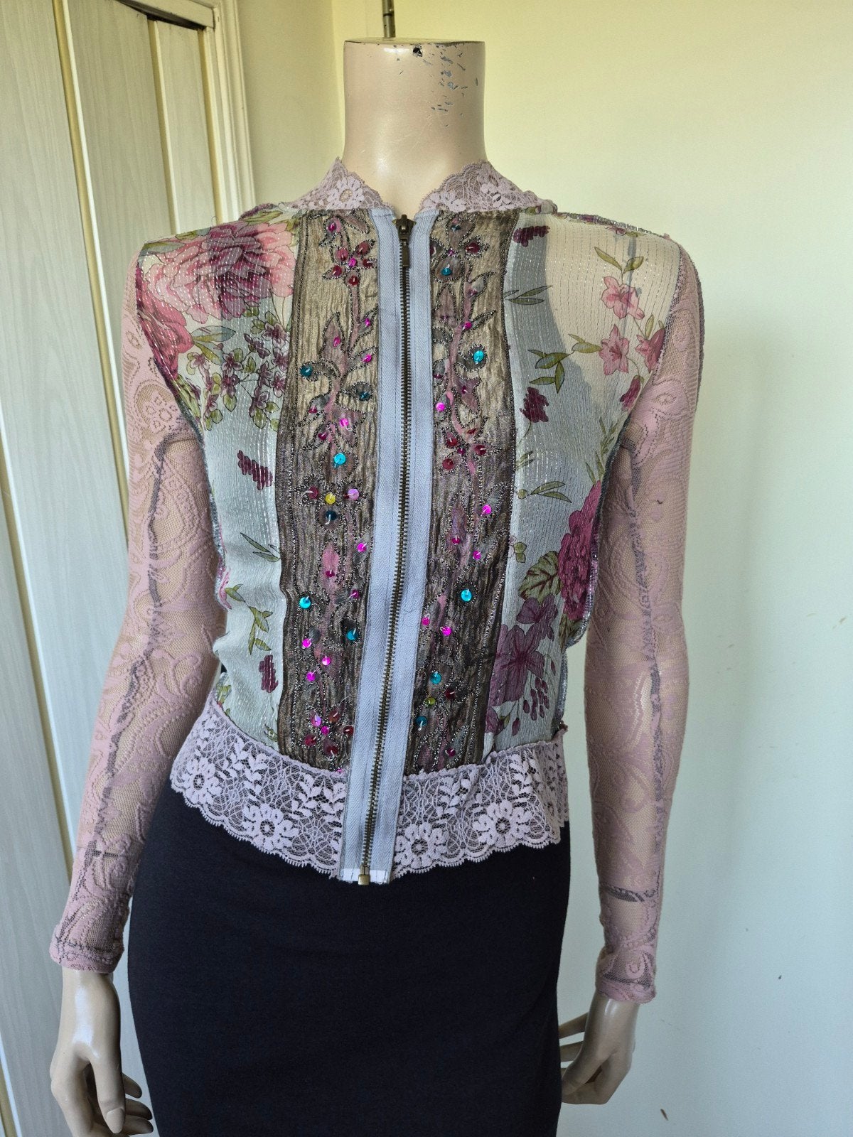 Vintage y2k Wooxoom vest mesh maat S/36, Ophalen of Verzenden, Zo goed als nieuw, Maat 36 (S), Roze