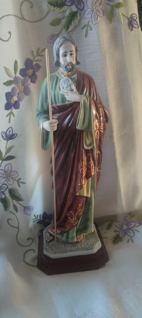 1024 Mooi beeld van de Heilige Judas Thadeus- Porselein-NECA, Verzamelen, Religie, Zo goed als nieuw, Christendom | Katholiek