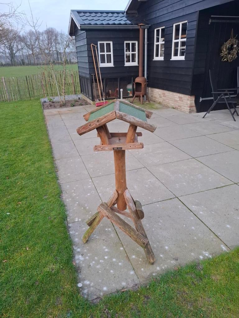 Houten voederhuisje voor vogels, Ophalen, Gebruikt
