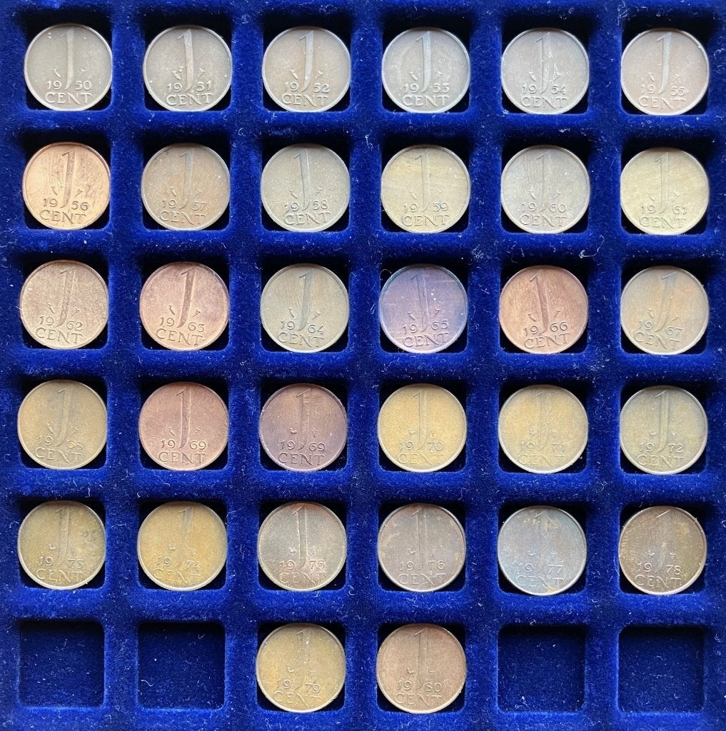 complete series Nederlandse munten (1), Ophalen, Koningin Juliana, 2½ gulden, Setje