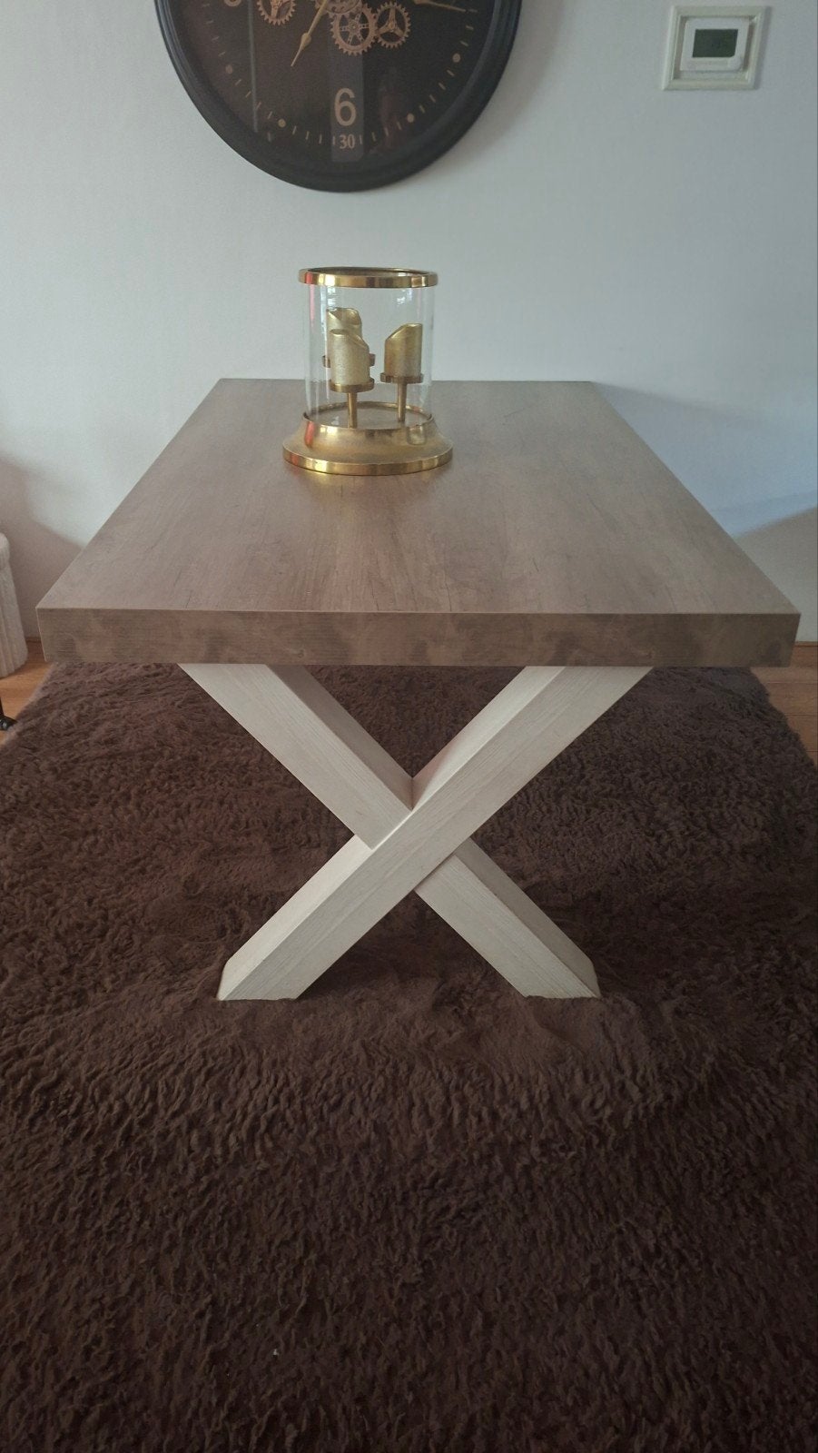 Eettafel en salontafel set - zonder stoelen, Ophalen, Gebruikt, 100 tot 150 cm, 150 tot 200 cm
