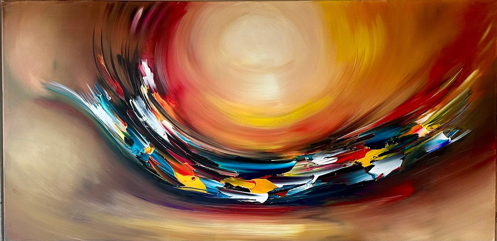Gena G.- “ After Midnight “- Handgeschilderd- Uniek- XXXL, Ophalen of Verzenden
