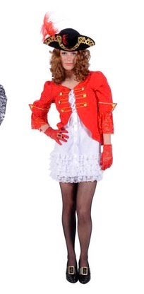 Piraat bruid rood jasje en jurkje - Nieuw s en m, Ophalen of Verzenden, Nieuw, Overige thema's, Kleding