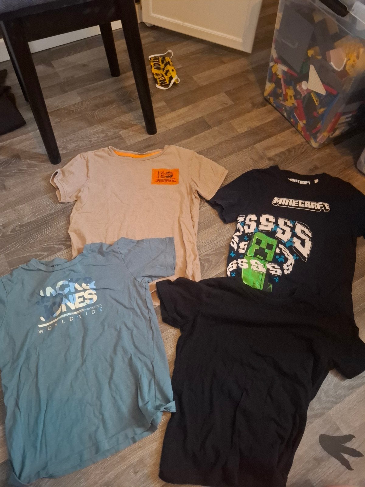 4 jongens T-shirts maat 134/140 (Jack & Jones, Minecraft), Kinderen en Baby's, Gebruikt, Jack & Jones, Minecraft, Ophalen of Verzenden