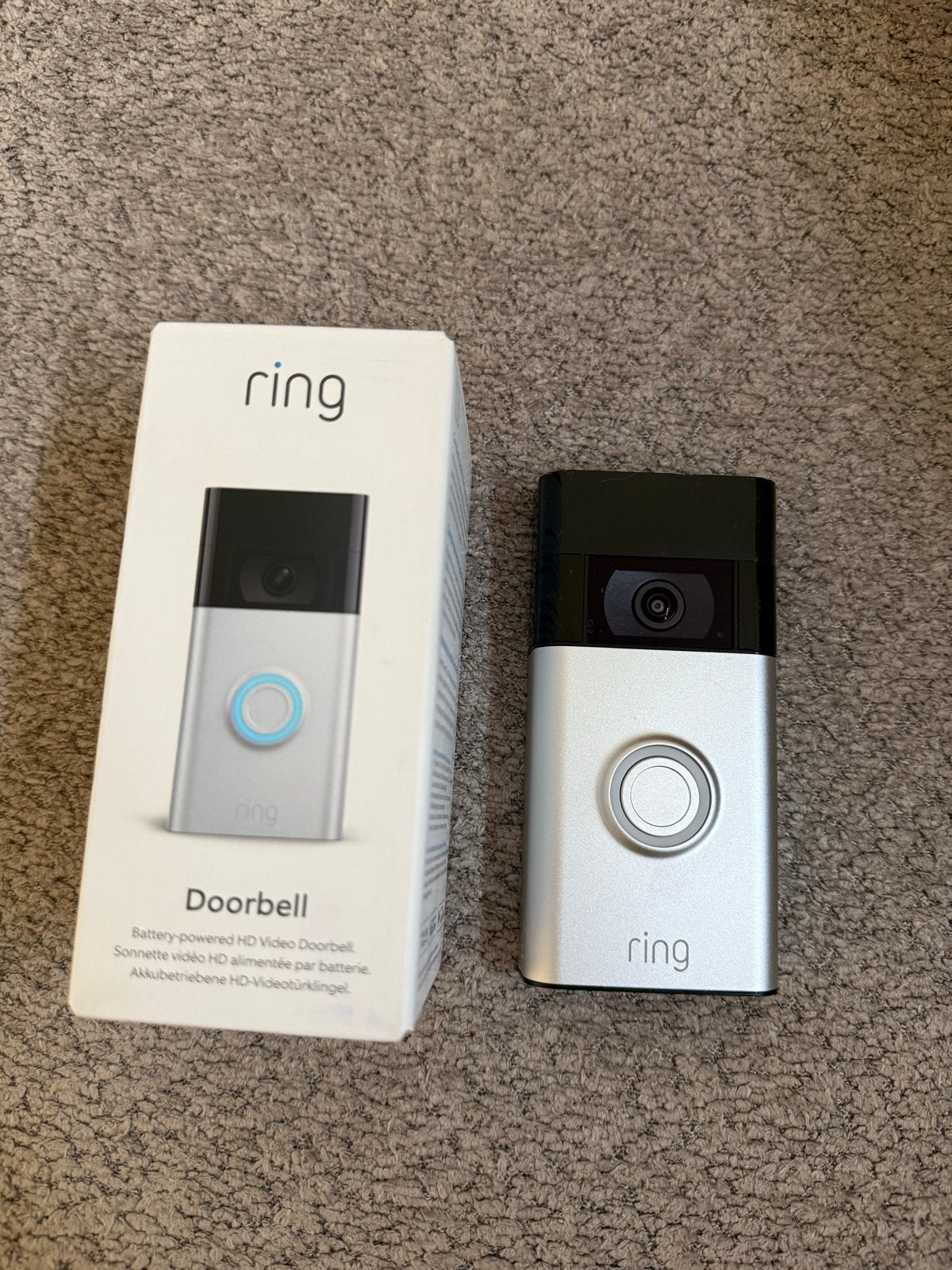 Ring Video Deurbel - Batterij, Ophalen of Verzenden, Bewegingsdetectiesensor, Zo goed als nieuw, Draadloos