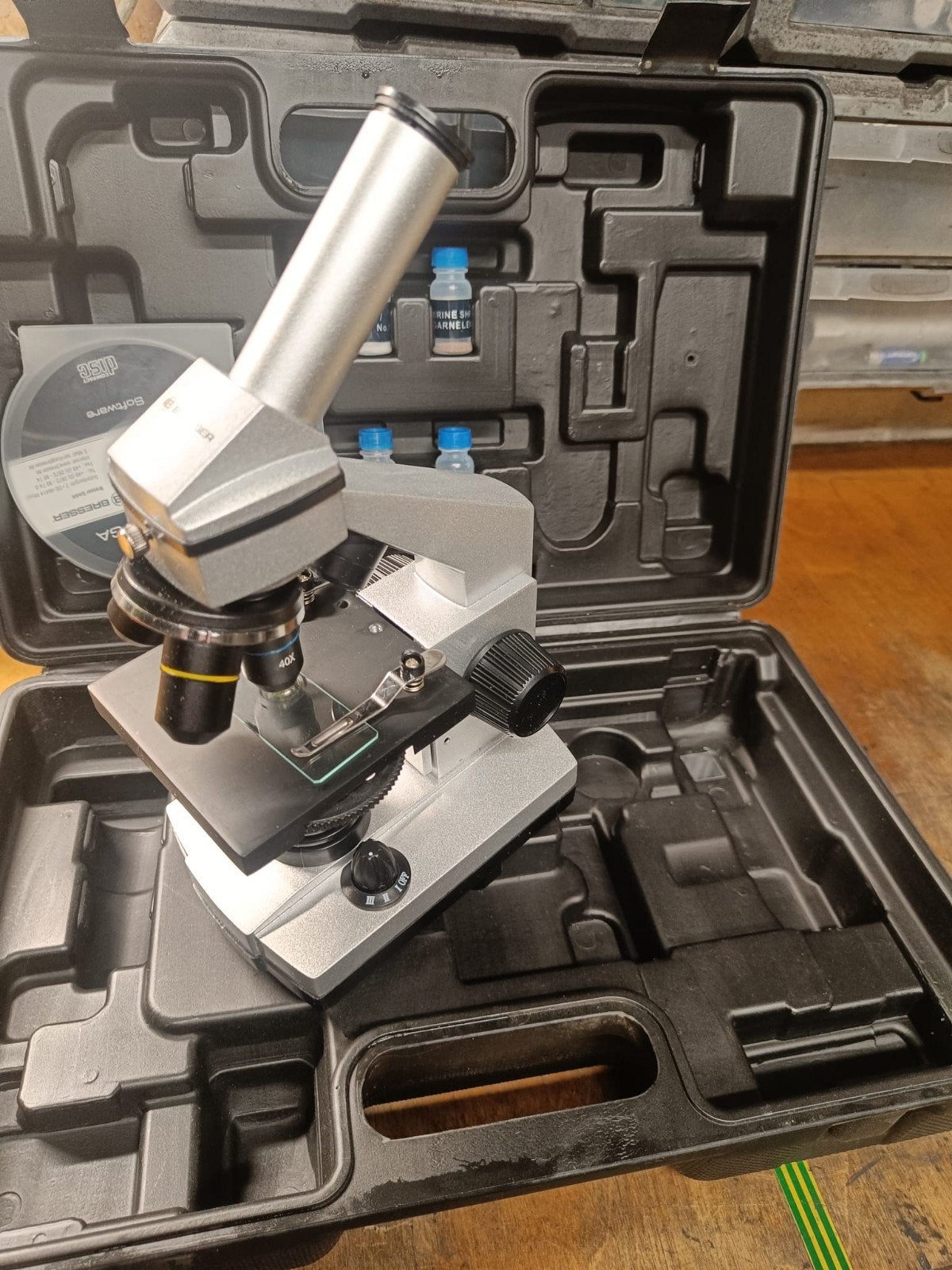 MICROSCOOP SET, ZEER UITGEBREID NIEUW IN KOFFER IN, Ophalen, Nieuw