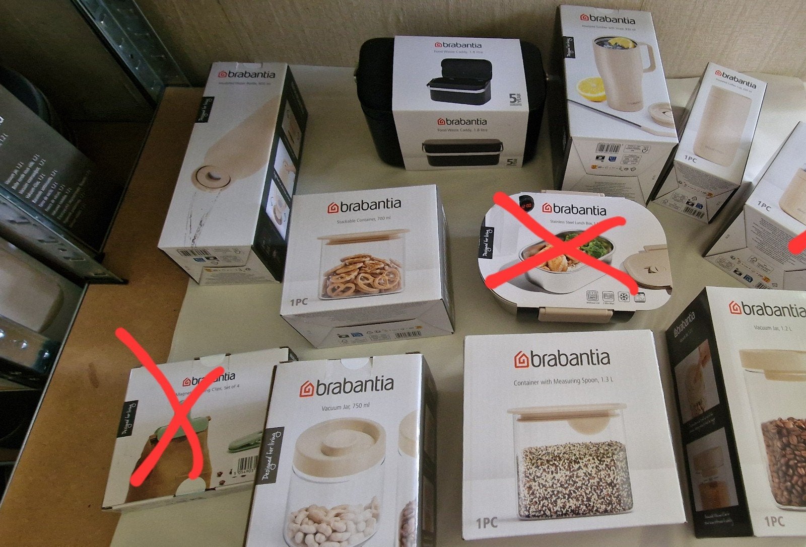 Diverse Ah brabantia voorraadpot voorraad potten beker bakje, Ophalen, Nieuw, Glas, Brabantia