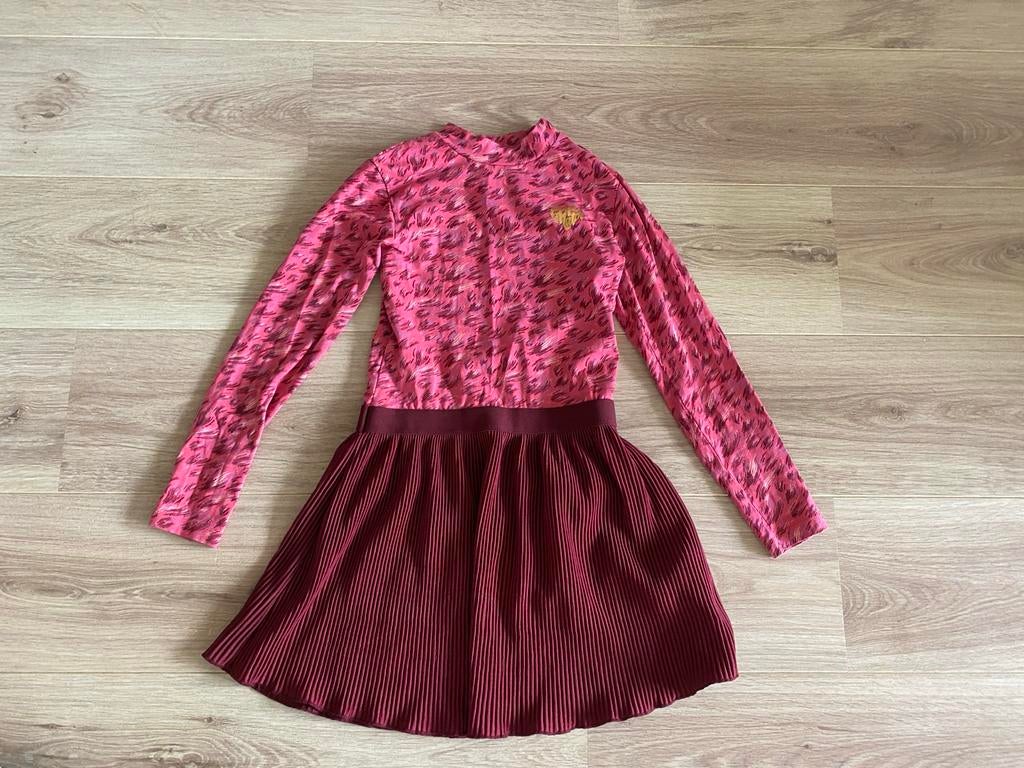 Orange Stars jurk maat 140 met plissé rok, als nieuw, Kinderen en Baby's, Kinderkleding | Maat 140, Ophalen of Verzenden, Zo goed als nieuw