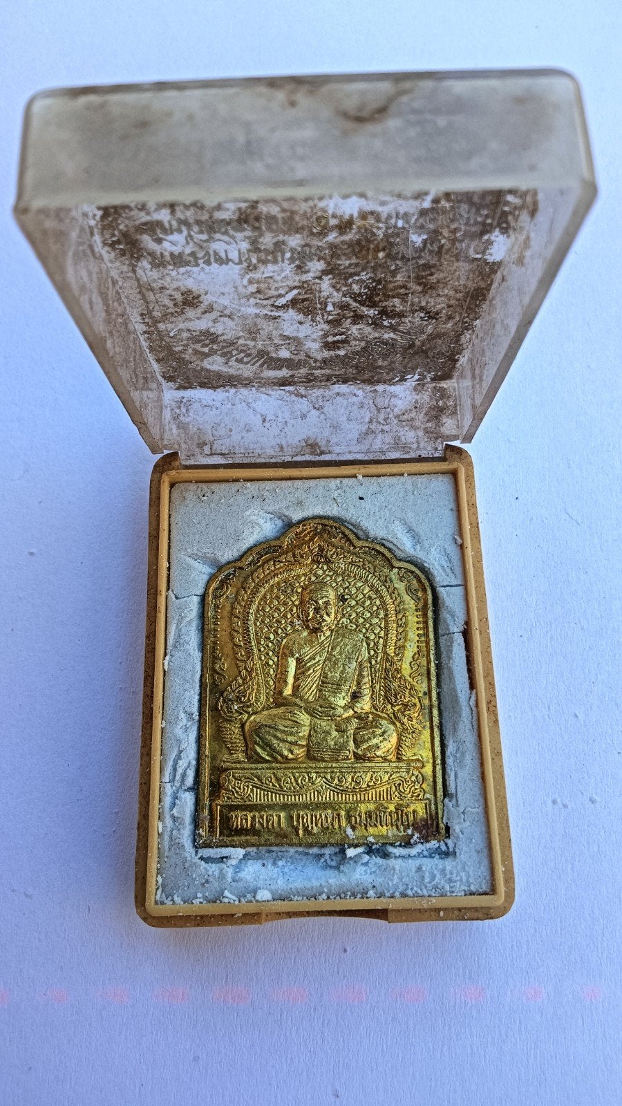 Thailand Reliekschrijnen Boeddhisme Boeddha kenmerk B03, Ophalen of Verzenden, Gebruikt, Sieraad, Boeddhisme