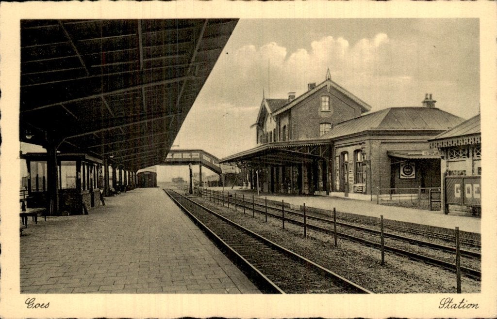 Goes - Station - Perron, Ophalen of Verzenden, 1920 tot 1940, Gelopen, Zeeland