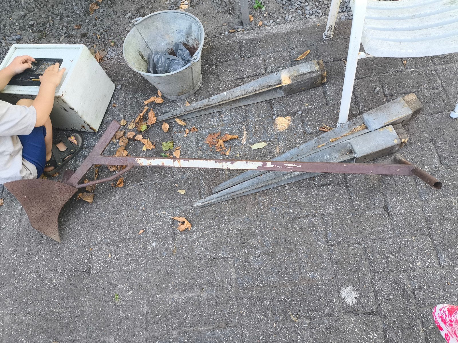 Oude handploeg voor tuin of decoratie, Ophalen, Gebruikt, Overige typen