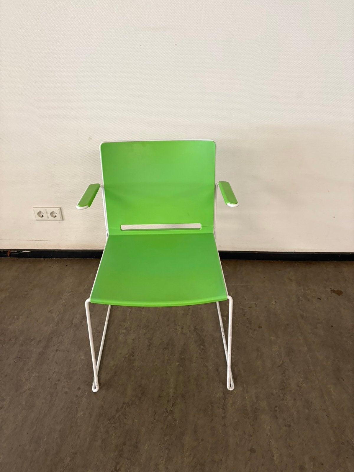 Set A450 zaalstoelen - Groen en Wit, Huis en Inrichting, Ophalen, Kunststof, Gebruikt, Overige kleuren