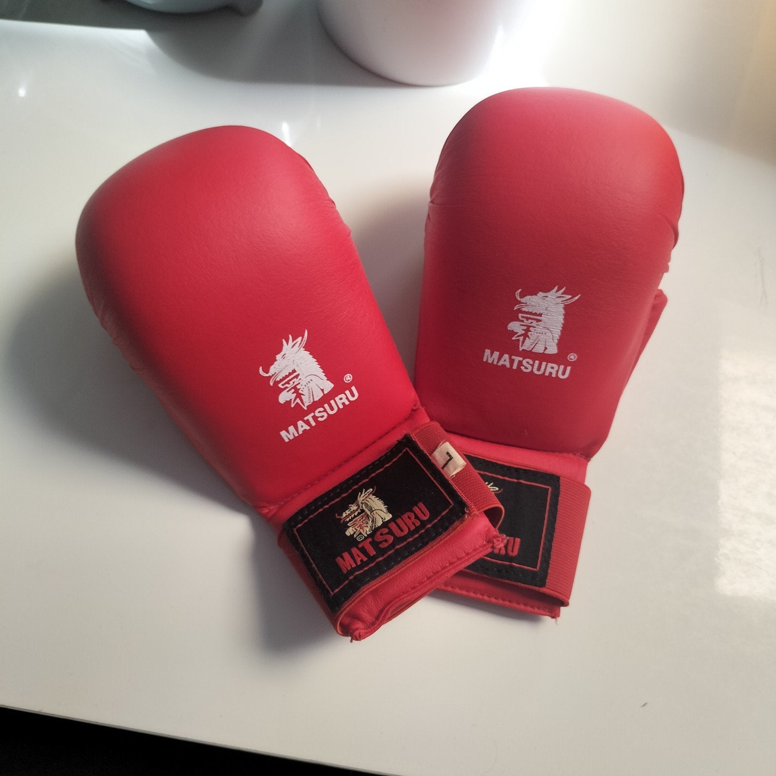 Rode MatSuru Karate Vuistjes/Handschoenen Maat L, Ophalen of Verzenden
