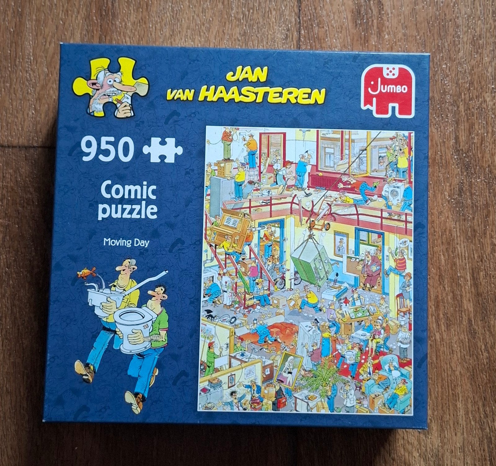 Jan van Haasteren 950 "moving day", Verzenden, 500 t/m 1500 stukjes, Zo goed als nieuw, Legpuzzel